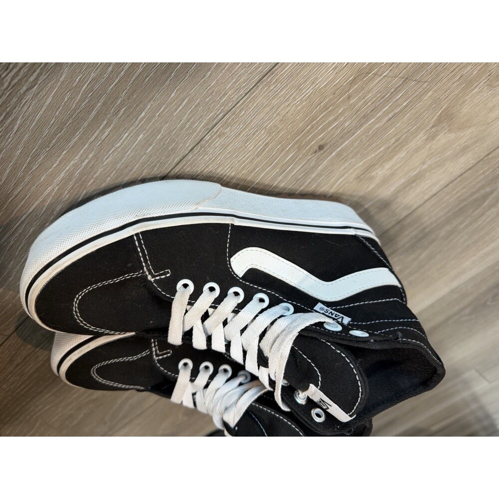 Vans Black White High Top Women's Size 6.5 Shoes - Picture 3 of 6